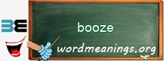 WordMeaning blackboard for booze